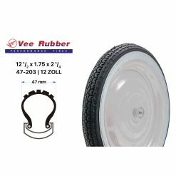 12 Zoll VeeRubber Fahrrad Kinder Wagen Roller Reifen 12.5x1.75x2 1/4 Tire Mantel