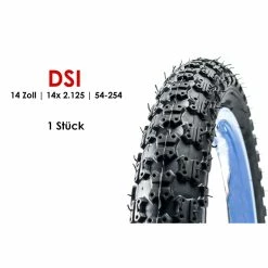 14 Zoll DSI 54-254 Fahrrad Reifen Kinderwagen Roller Laufrad 14x 2.125 Schwarz