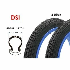 2 Stück 14 Zoll DSI Fahrrad Reifen 14x1.75 Kinder Kinder Hand Wagen 47-254