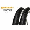 2 Stück 26 Zoll Continental CONTACT Cruiser Fahrrad Reifen 26x2,00 Mantel 50-559 Tire E-25 Schwarz