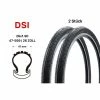 2 Stück 26 Zoll DSI Fahrrad Reifen 47-559 City Bike Stadtrad 26x1.90 Schwarz
