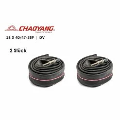 Chaoyang 2 Stück 26 Zoll Fahrrad Schläuche City Trekking Bike 40/47-559 DV Dunlop Ventil Tube