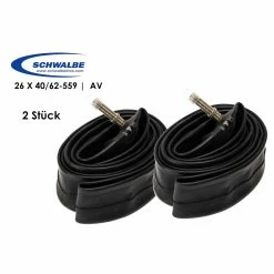 2 Stück 26 Zoll Fahrrad Schlauch Schwalbe 40/62-559 Schraderventil Autoventil