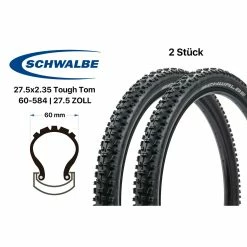 2 Stück 27.5 X 2.35 SCHWALBE Tough Tom Fahrrad Reifen MTB 60-584 K-Guard Tire 650B