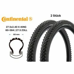 2 Stück 27.5 Zoll Continental X King 60-584 Fahrrad MTB Race Reifen 27.5x2.40