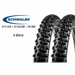 2 Stück 27.5 Zoll Fahrrad FALT Reifen SCHWALBE Nobby Nic 27.5x2.80 Performance MTB 70-584