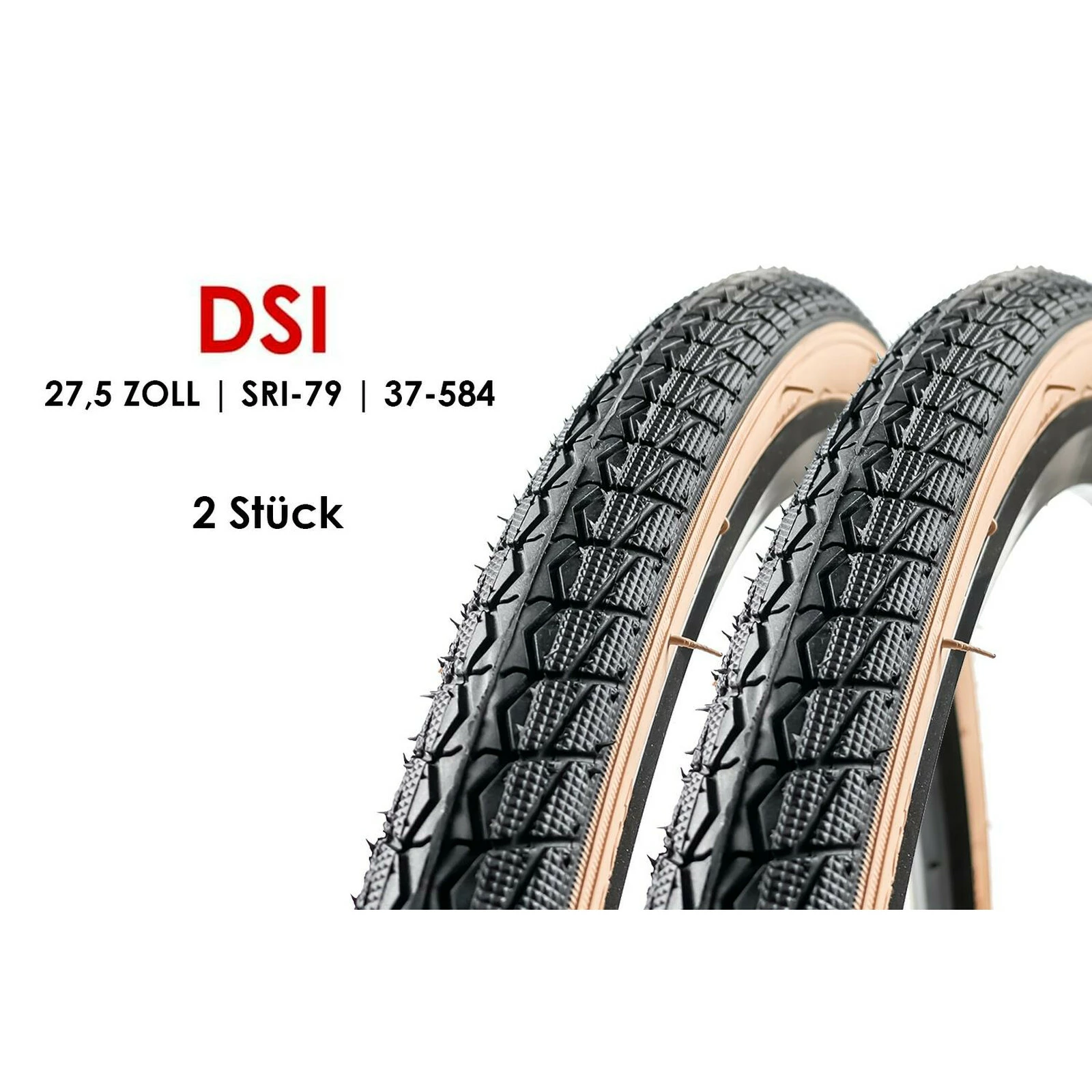 DSI 2 Stück 27,5 Zoll Fahrrad Reifen 27,5x1.50 City MTB Bike 37-584 Schwarz Braun 3 DSI 2 Stück 27,5 Zoll Fahrrad Reifen 27,5x1.50 City MTB Bike 37-584 Schwarz Braun