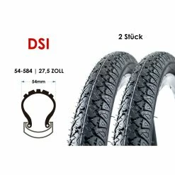 2 Stück 27.5 Zoll Fahrrad Reifen DSI/LOTUS City Bike 54-584 Trekking Bike Mantel Decke