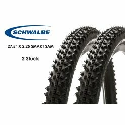 2 Stück 27,5 Zoll Schwalbe Smart Sam Fahrrad Reifen 57-584 Mantel Tire 650B