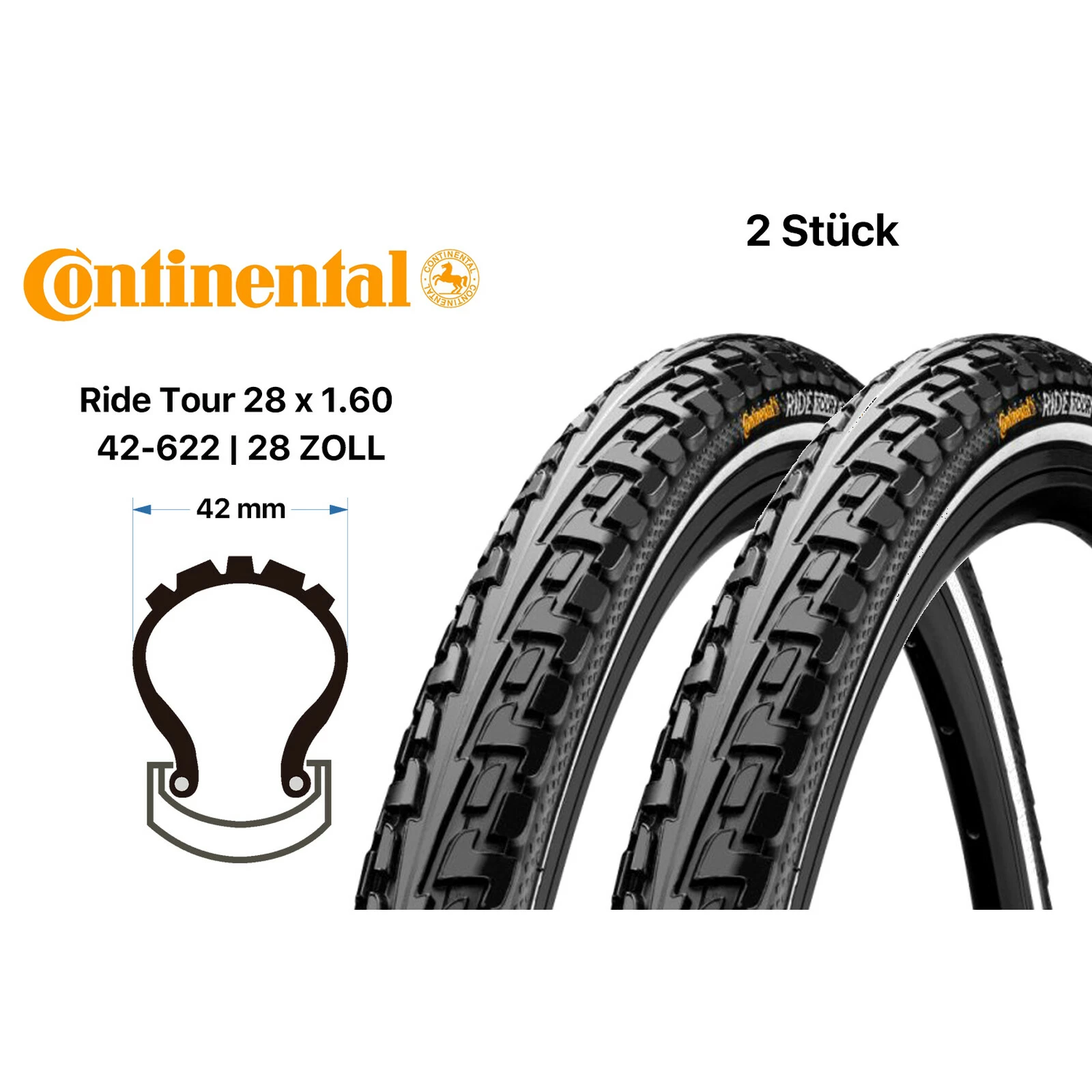 2 Stück 28 Zoll Continental Ride Tour Fahrrad Reifen Mantel Decke Tire 42-622 Reflex Schwarz 3 2 Stück 28 Zoll Continental Ride Tour Fahrrad Reifen Mantel Decke Tire 42-622 Reflex Schwarz
