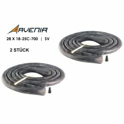 Avenir 2 Stück 28 Zoll Rennrad Fahrrad Schlauch 18-25mm Anti Platt 700x18-25c Sclaverand Ventil 48mm
