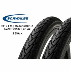 2 Stück 28 Zoll Schwalbe Marathon Plus Fahrrad Reifen 37-622 Reflex 28x1.4 Mantel Decke E-50