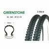2 Stück 29 Zoll Fahrrad Reifen 54-622 MTB Tire 29x2.10 Mantel Decke Greenstone Schwarz