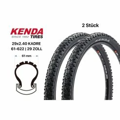 2 Stück 29 Zoll KENDA KADRE Fahrrad Reifen 61-622 MTB Mountain Bike 29x2.40 Tire