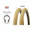 2 Stück Fahrrad Reifen DSI 24x1.75 City Bike 47-507 Wire Tire Creme