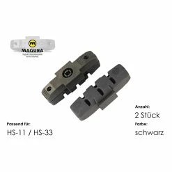 2 X Original MAGURA Brems Beläge Brems Gummi Bremsklötze Schwarz HS11 HS33 Brake