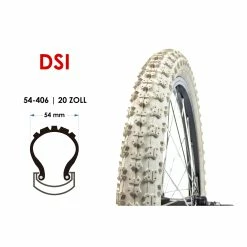 20 Zoll DSI Kinder Fahrrad Reifen 20x2.125 MTB BMX Tire 54-406 Weiss