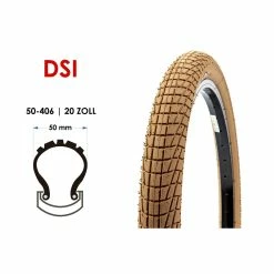 20 Zoll DSI Rooster Fahrrad Reifen 20x1.95 BMX Bike 50-406 Braun
