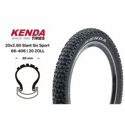 20 Zoll KENDA Slant Six Sport Fahrrad Reifen 20x2.60 Cross Country XC 66-406 Tire