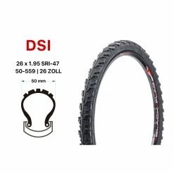 26 Zoll DSI Fahrradreifen 26x1.95 MTB Trekking 50-559 Semislick