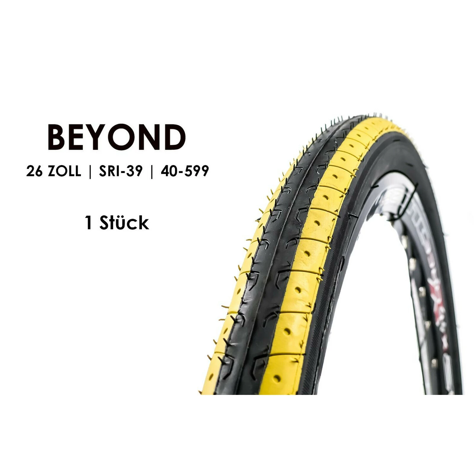 26 Zoll Fahrrad Reifen Beyond City Bike 26x1.50 Mantel Decke 40-559 Schwarz Gelb SRI-39 3 26 Zoll Fahrrad Reifen Beyond City Bike 26x1.50 Mantel Decke 40-559 Schwarz Gelb SRI-39