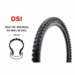 26 Zoll Fahrrad Reifen DSI Wild Rhino 26x2.125 Mountain Bike MTB 54-559