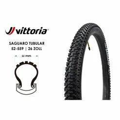 26 Zoll VITTORIA Saguaro Fahrrad Reifen Inkl. Schlauch 26x2.0 Tubular 52-559 MTB