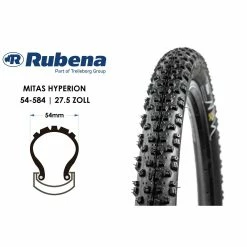 Rubena 27.5 Fahrrad Reifen MITAS Hyperion Bike Tire 27.5x2.10 Tubeless Ready 54-584