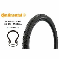 27.5 Zoll Continental XKing 60-584 Fahrrad MTB Crossrad Reifen 27.5x2.40 Mantel Tire