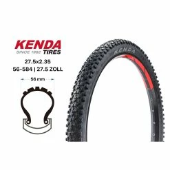 27.5 Zoll KENDA Kadre Reifen 27.5x2.35 Mountain Bike MTB 56-584 Schwarz