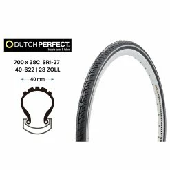 28 Zoll Dutch Perfect Fahrrad Reifen 40-622 City Bike Trekking Reflex