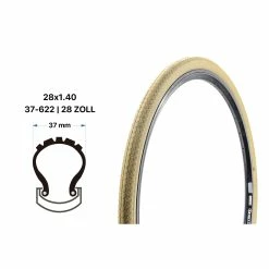 Nicht Angegeben 28 Zoll Fahrrad Reifen 28x1.4 City Trekking Bike 37-622 Mantel Tire Creme