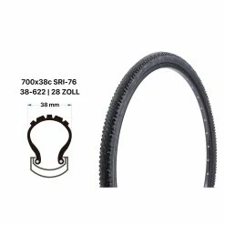 Nicht Angegeben 28 Zoll Fahrrad Reifen 28x1.4 Gravel Cross Trekking Tyre 38-622 Semi-Slick