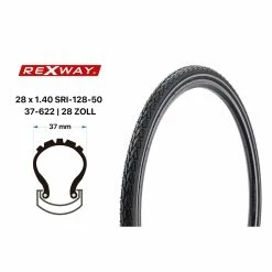 Rexway 28 Zoll Fahrrad Reifen 28x1.40 City Bike 37-622 Reflex Pannenschutz 5 Mm Dick