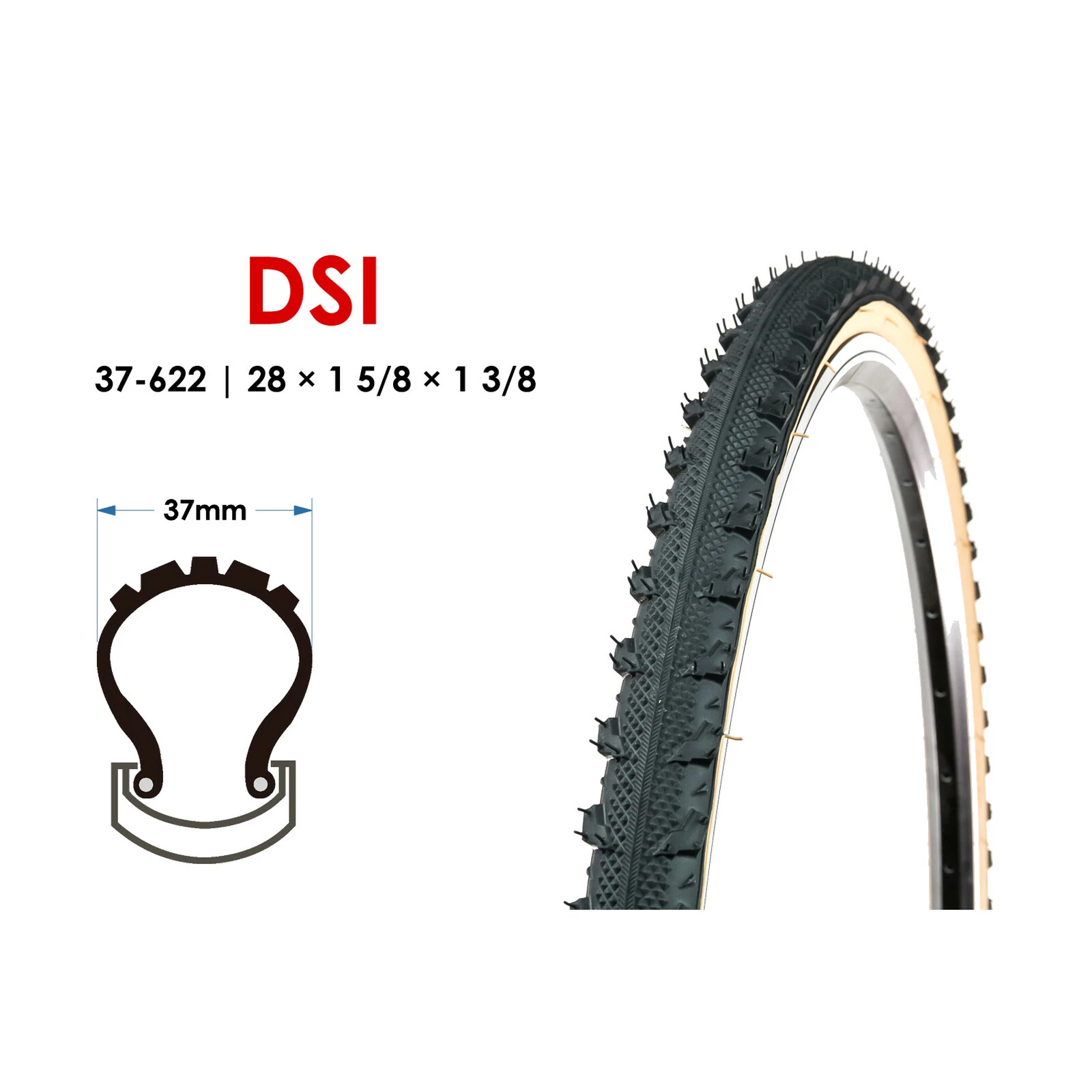 DSI 28 Zoll Fahrrad Reifen 37-622 Gravel Cross Retro 28×1 3/8 Mantel Tire Schwarz Beige 3 DSI 28 Zoll Fahrrad Reifen 37-622 Gravel Cross Retro 28×1 3/8 Mantel Tire Schwarz Beige