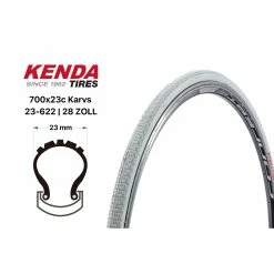 28 Zoll KENDA KARVS Fahrrad Falt Reifen 23-622 Tire 700x23 Folding Tire Weiss B-Ware