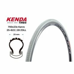28 Zoll KENDA KARVS Rennrad Gravel Faltreifen Fahrrad 25-622 Folding Tire Weiss