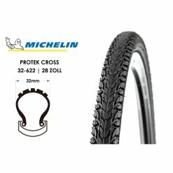 28 Zoll MICHELIN Protek Cross Fahrrad Reifen 32-622 Pannenschutz Mantel Tire Reflex