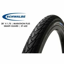 28 Zoll Schwalbe Marathon Plus Fahrrad Reifen 37-622 Mantel Decke Pannenschutz 28x1.4 E-50 Reflex