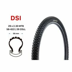 29 Zoll DSI Sando Fahrrad Reifen 58-622 MTB Mountainbike 29x2.30 Schwarz