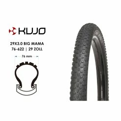 Kujo 29 Zoll Fahrrad Reifen 29x3.0 MTB BIG MAMA Enduro Freeride 76-622 Bike Tire