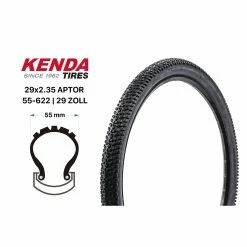 29 Zoll KENDA APTOR Fahrrad Reifen 55-622 MTB Mountain Bike 29x2.35 Schwarz