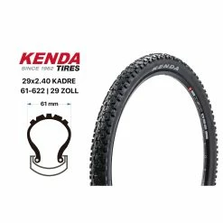 29 Zoll KENDA KADRE Fahrrad Reifen 61-622 MTB Mountain Bike 29x2.40 Schwarz