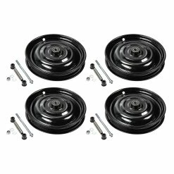 Nicht Angegeben 4 Stück Scheibenrad 12.5 Zoll Hand Boller Wagen Seifenkiste DDR Klaufix Schwarz
