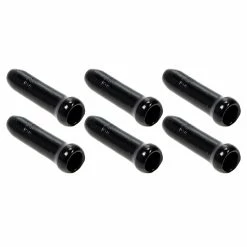 6 Stück JAGWIRE Kabel Endhülsen Bowdenzug Kappen Cable Crimps Tips 1-1,8mm Alu Schwarz