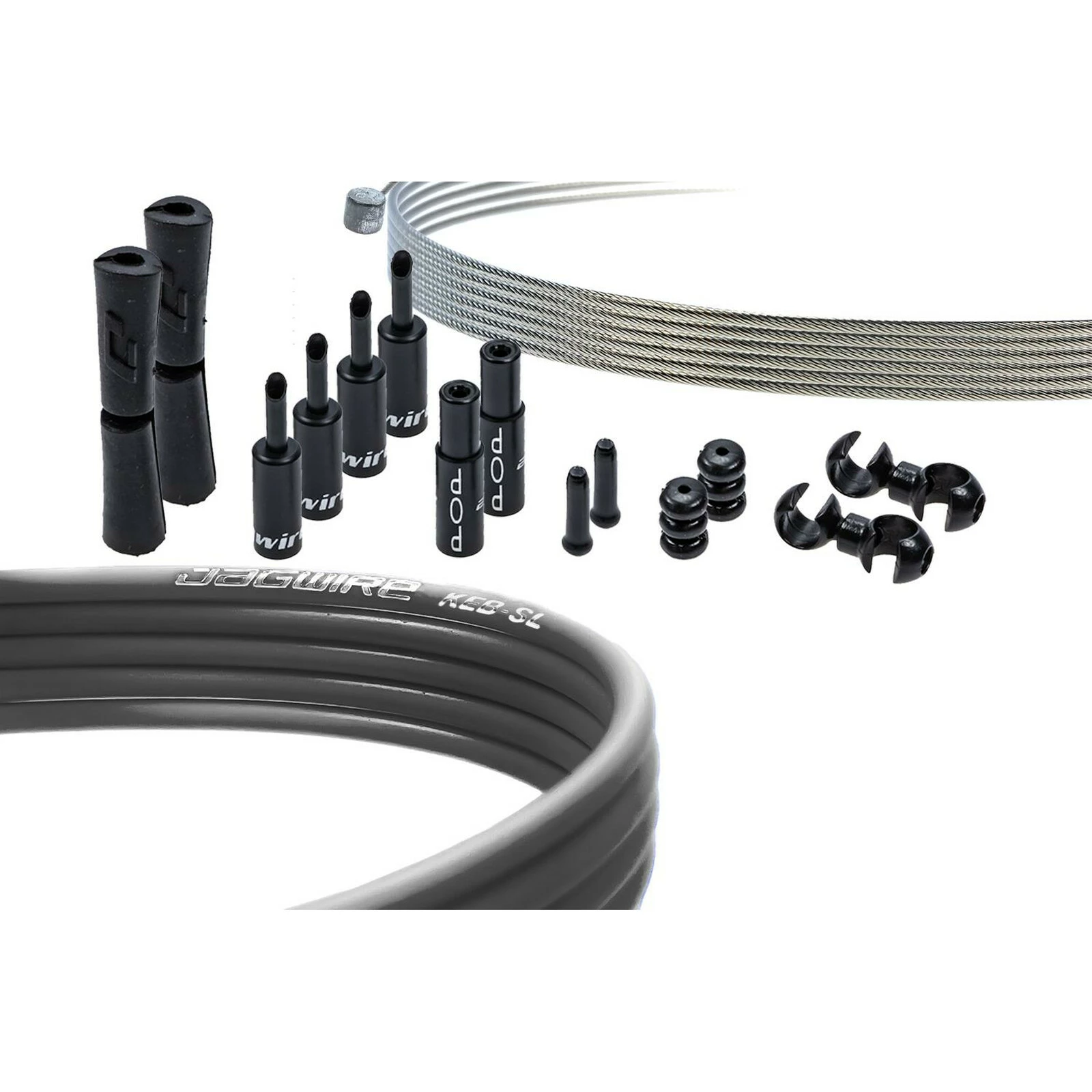 JAGWIRE Mountain Pro Brake Kit PCK401 Bremszug Set Aussenhülle Innenzug Ice Gray 3 JAGWIRE Mountain Pro Brake Kit PCK401 Bremszug Set Aussenhülle Innenzug Ice Gray