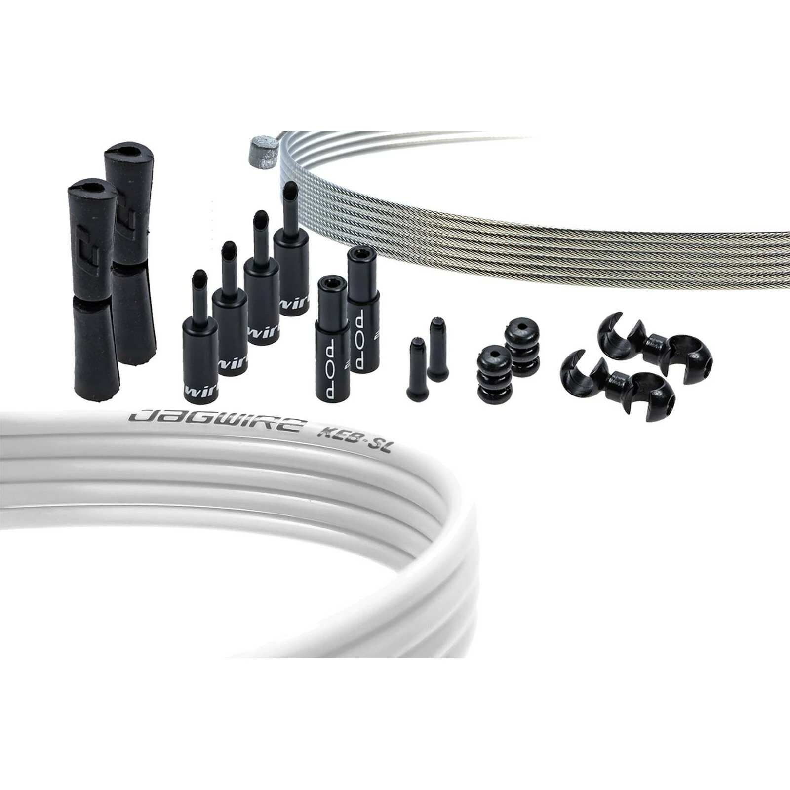 JAGWIRE Mountain Pro Brake Kit PCK403 Bremszug Set Aussenhülle Innenzug Weiß 3 JAGWIRE Mountain Pro Brake Kit PCK403 Bremszug Set Aussenhülle Innenzug Weiß