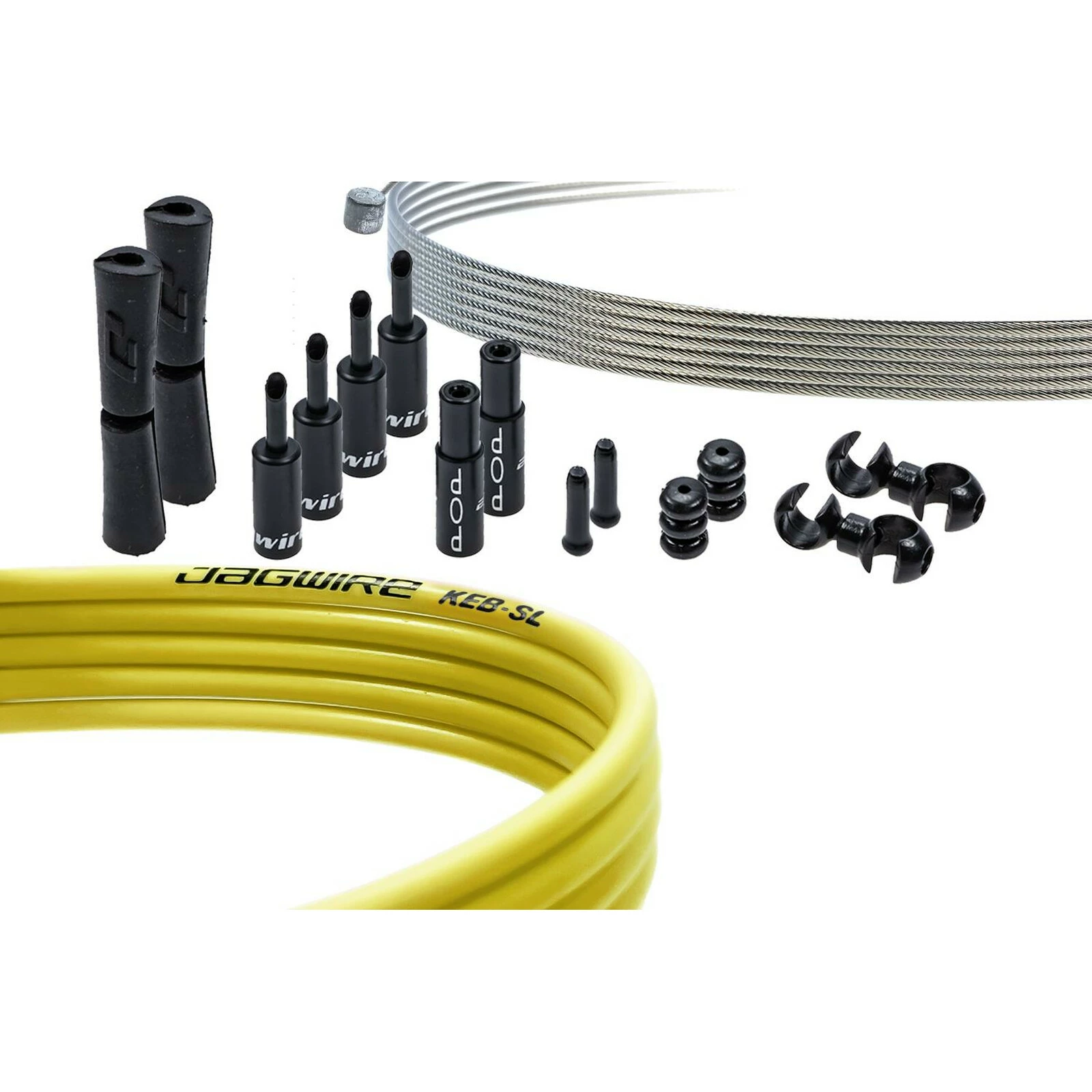 JAGWIRE Mountain Pro Brake Kit PCK407 Bremszug Set Aussenhülle Innenzug Gelb 3 JAGWIRE Mountain Pro Brake Kit PCK407 Bremszug Set Aussenhülle Innenzug Gelb